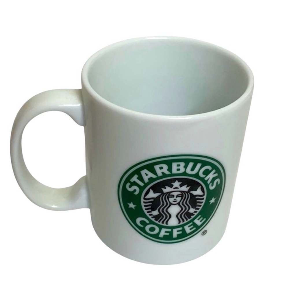 Starbucks Coffee Mug | 2005 Classic White Glass | Original Basic Everyday Trendy